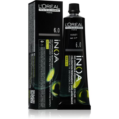 L&amp;acute;Or&amp;eacute;al Paris Inoa permanentna barva za lase brez amoniaka odtenek 6.0 60 ml Slike