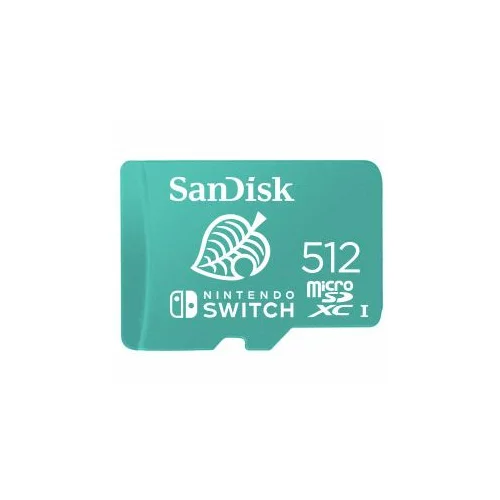 San Disk microSDXC za Nintendo Switch 256GB, do 100MB/s branja, 90MB/s pisanja, U3, C10, A1, UHS-1 - SDSQXAO-512G-GNCZN