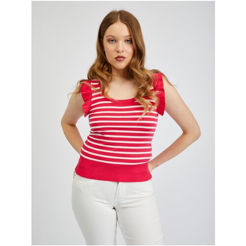 Orsay White Pink Women&amp;#039;s Striped T-Shirt - Women Slike