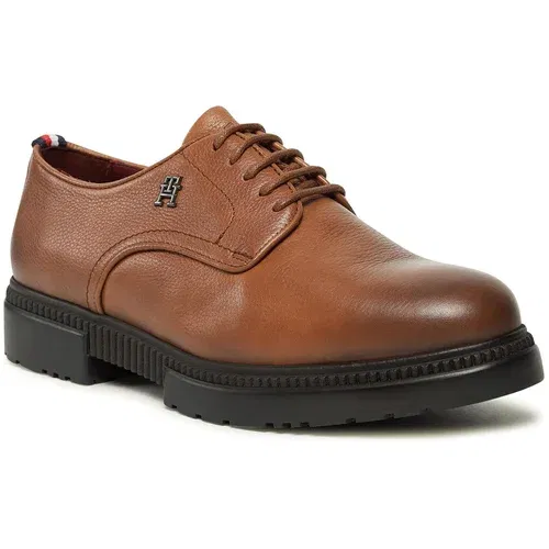 Tommy Hilfiger Nizki čevlji Comfort Cleated Termo Lth Shoe FM0FM04647 Winter Cognac GVI