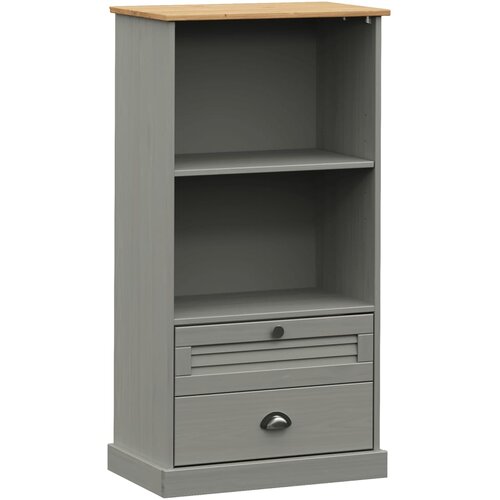 Maison Chic Knjižna omara - Knjižni regal VIGO siva 60x35x114,5 cm trdna borovina, (21725656) Cene