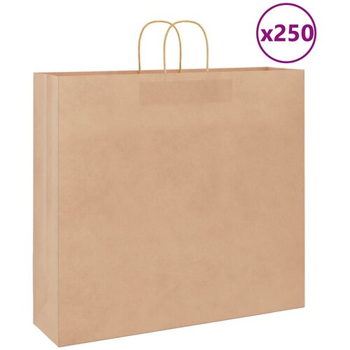  Papirnate vrećice 250 kom s ručkama smeđe 54x15x49 cm Cijene