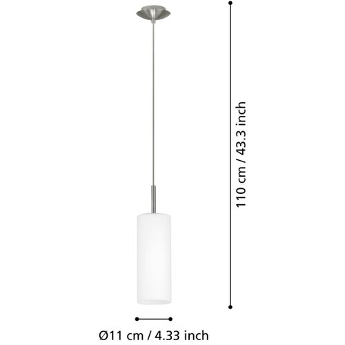 Eglo tyoy 3 visilica/1 nikl-mat staklo opal-mat Slike