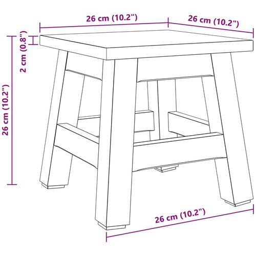  Stolica Prirodna 26 x 26 x 26 cm Drvo od mahagonija Slike
