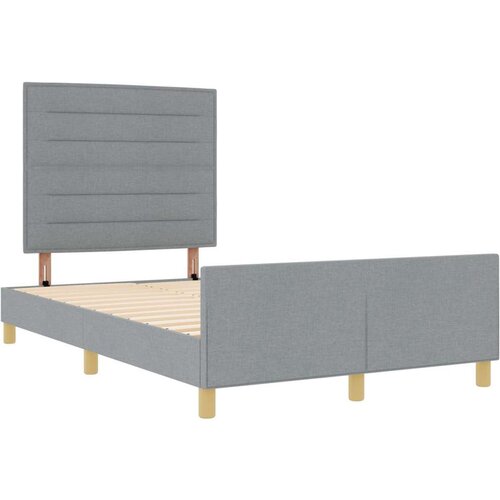 VidaXL krevet svjetlosiva konstruirano drvo 140 x 190 cm ergonomski Slike