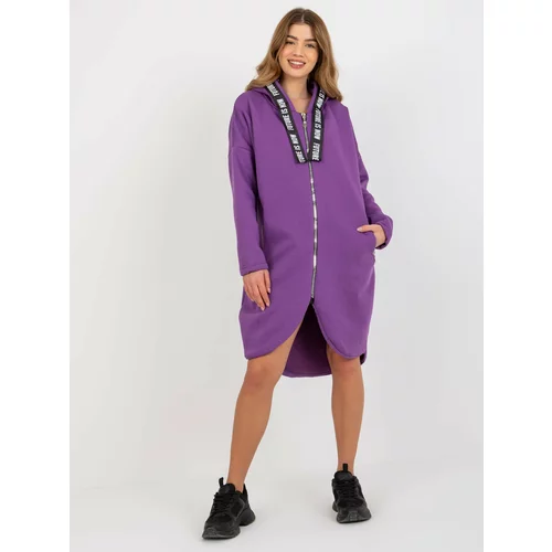Fashion Hunters Women's Long Hoodie - purple