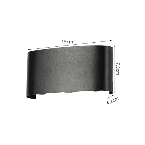  Brilagi - spolja&amp;scaron;nje LED zidno svetlo FLAREBOX LED/6W/230V crna IP65 Slike