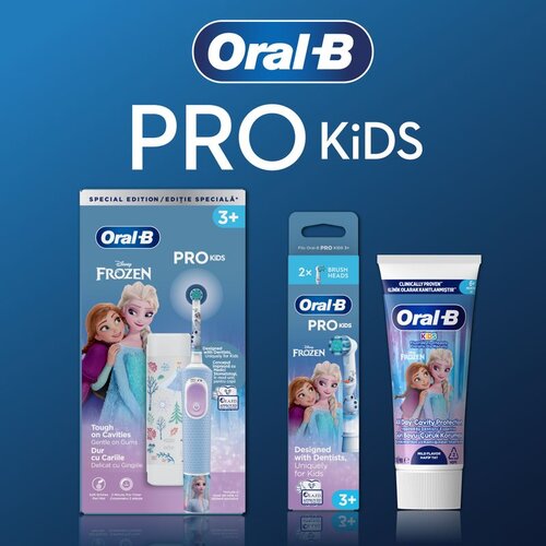 Oral-b Kids Frozen set za decu - Električna četkica + Zamenski nastavci 4 kom + pasta za zube 60ml Cene