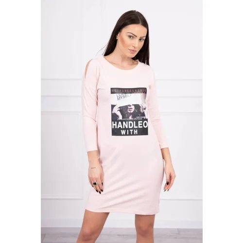 Kesi Printed dress Powder pink handle