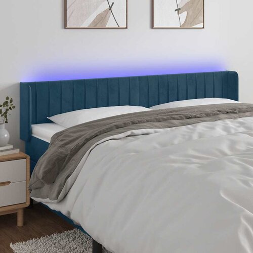  LED uzglavlje tamnoplavo 203x16x78/88 cm bar&scaron;unasto Cijene