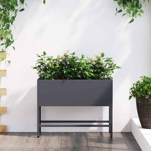  Povi&scaron;eni Vrtni Planter Antracit 60 x 26 x 45 cm Čelik Cijene