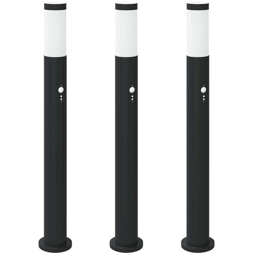 vidaXL Stebričke s senzorjem 3 kosi 80 cm nerjaveče jeklo IP44, (5000296988) Cene