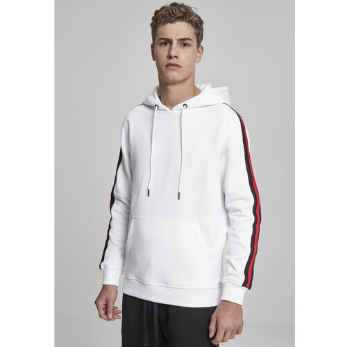 Urban Classics Stripe Shoulder Hoody wht/blk/firered Slike