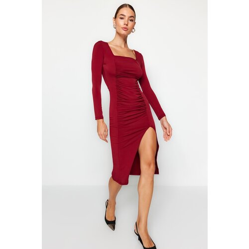 Trendyol Dress - Burgundy - Bodycon Slike