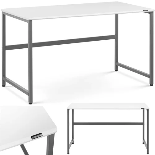 FROMMSTARCK Industrijska računalniška miza na kovinskem okvirju, 120 x 60 cm, bela in siva, (21135079)