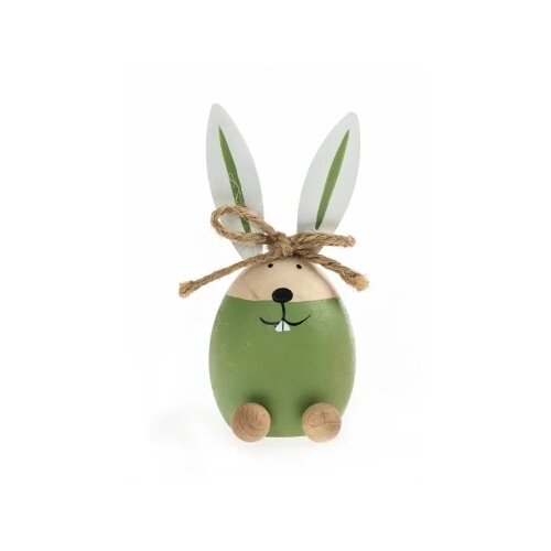 Festa eggy uskr&amp;scaron;nja dekoracija drvena jaje i zec zelena 10.5cm ( 734019 ) Slike