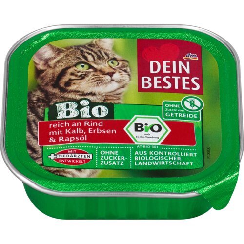 DEIN BESTES Kompletna hrana za odrasle mačke sa organskom govedinom i teletinom 100 g Slike