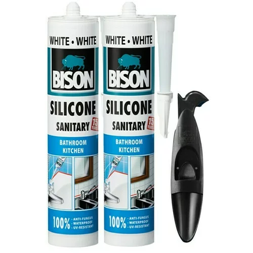 Bison Sanitarni silikon 2 x 280 ml (Bijela boja)