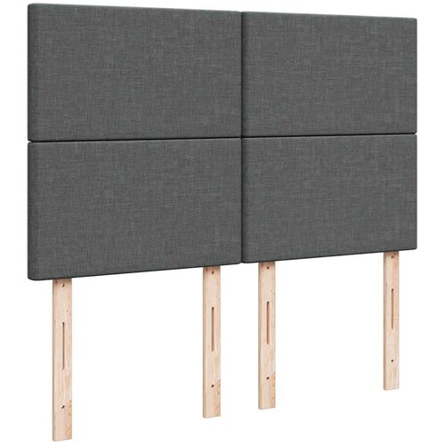 VidaXL otomanski krevet s madracem tamnosivi 140x190cm od tkanine Slike