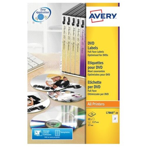 Avery Zweckform Etikete za DVD, SuperSize Slike
