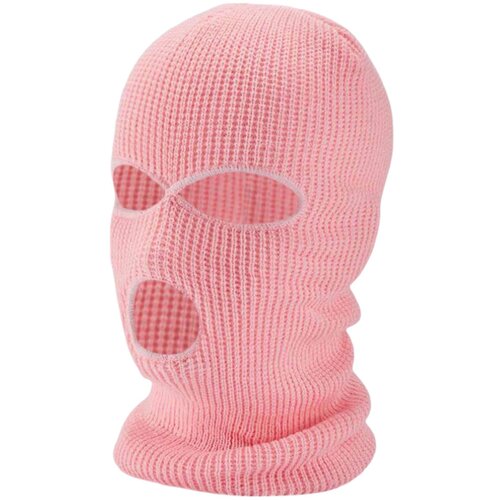 Balaclava Balaklava - pletena maska s 3 odprtinami (roza) Cene