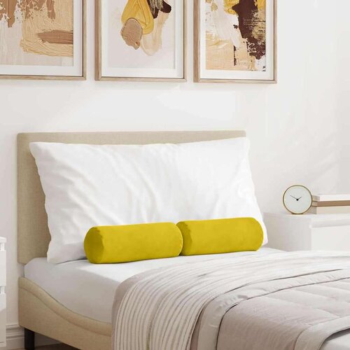 vidaXL valjkasti jastučići 2 pcs žuta &Oslash; 15 x 40 cm kordura tekstil Cijene