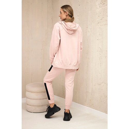 Kesi Sports set with stripes dark powdered pink Cene