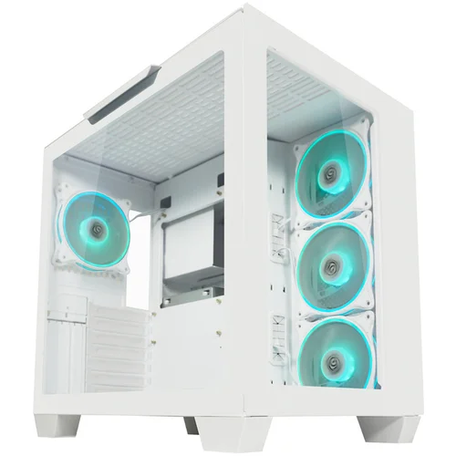 LC-Power Case Gaming 807W Midi-ATX, white, HD Audio, 4x 120mm ARGB fan, 1x USB-C