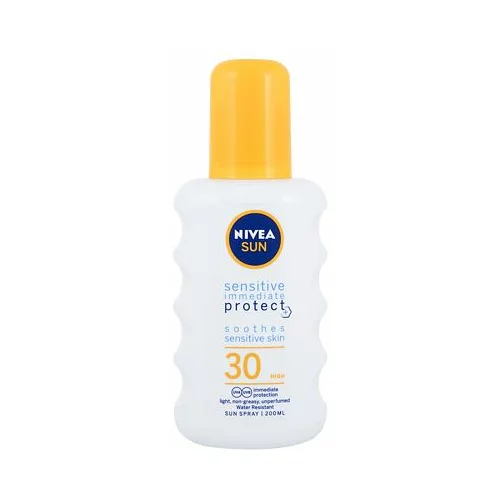 Nivea Sun Sensitive Immediate Protect+ SPF30 sprej za zaščito pred soncem 200 ml