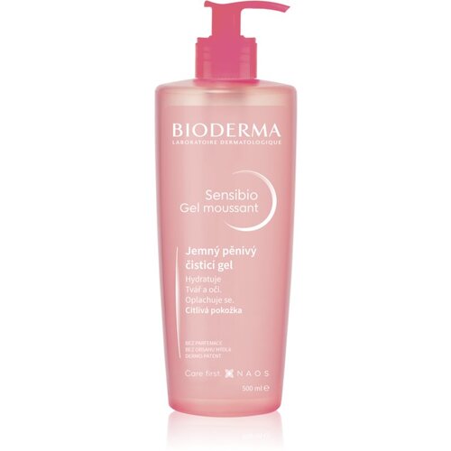 Bioderma Sensibio Gel Moussant nežni pomirjevalni in čistilni gel za odstranjevanje ličil 500 ml Slike