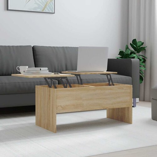  Stolić za kavu boja hrasta 102x50,5x46,5 cm konstruirano drvo Cene