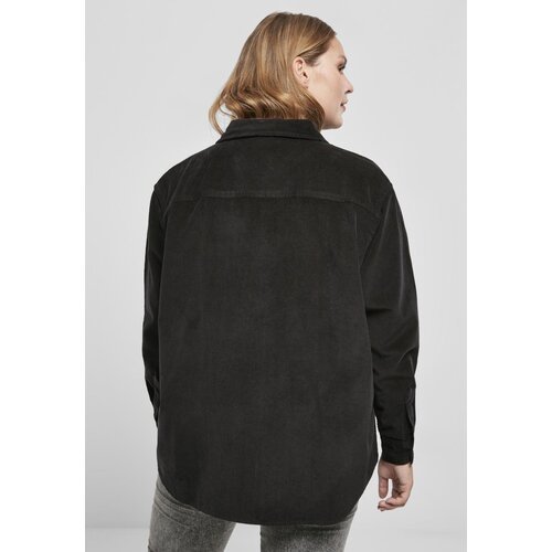 Urban Classics ladies Corduroy Oversized Shirt Black Slike