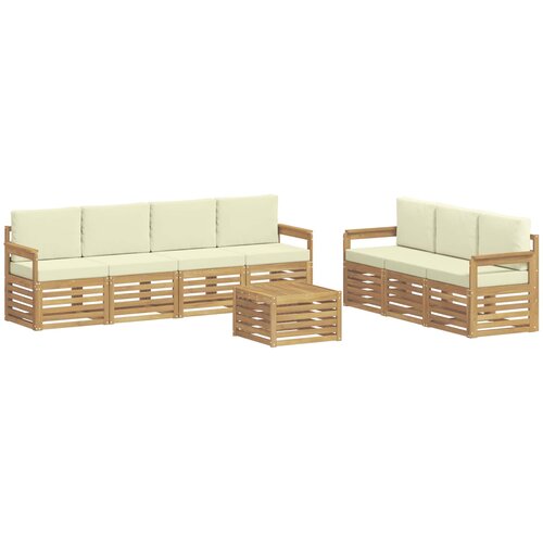  Setovi sofa 8 kom. Bijela i krem Poliester Slike