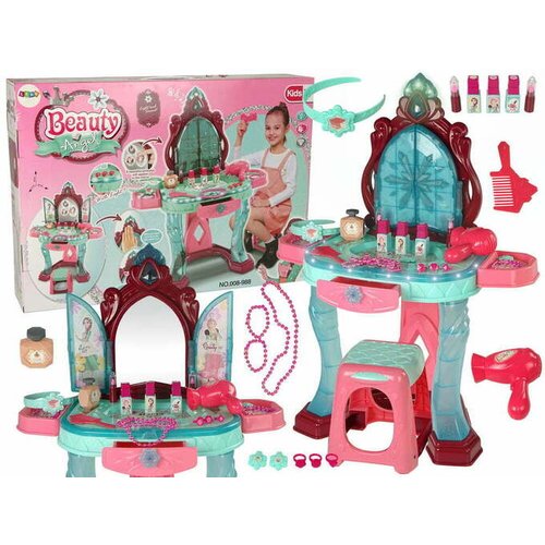 Lean_Toys LEAN TOYS kozmeticni set toaletna mizica z ogledalom zvokom Slike