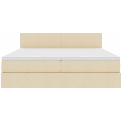  s od storage s madracem Krema 180 x 200 cm Lažna koža Slike