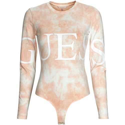 Guess Bodiji LS LOGO Rožnata Cene