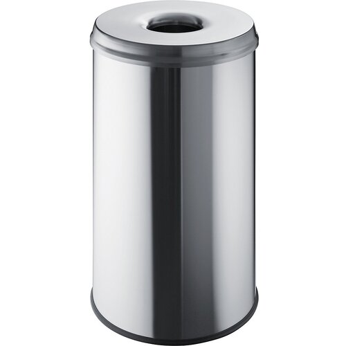 Helit Varnostna posoda za odpadke, prostornina 50 l, Vx&amp;Oslash; 620 x 340 mm, nerjavno jeklo, DE 2 kosa Slike