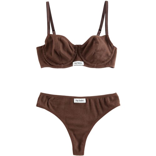 Trendyol Ženski set donjeg veša Thmss24Cc00029, Smeđi Cene