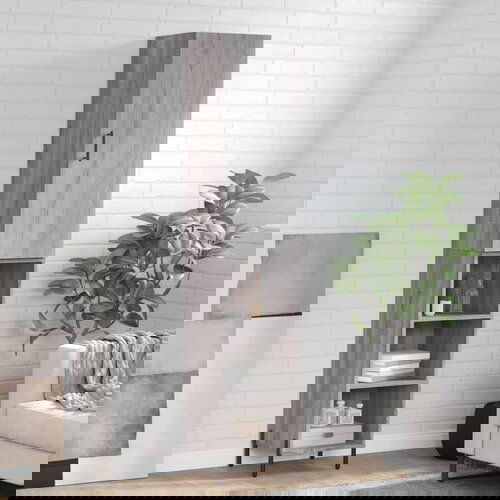 vidaXL Visoka omara siva sonoma 34,5x34x180 cm inženirski les Cene