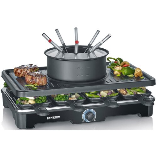 Severin RG 2347 Raclette / Fondue, 8 W, loncev, 1400 2-v-1 kombinacija Cene