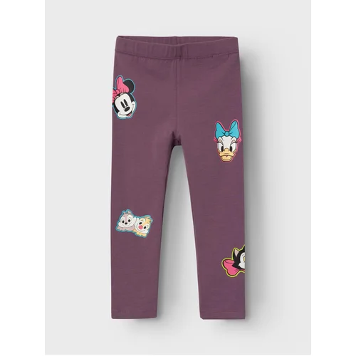 name it Purple Girly Patterned Leggings Jerassa Minnie - Girls