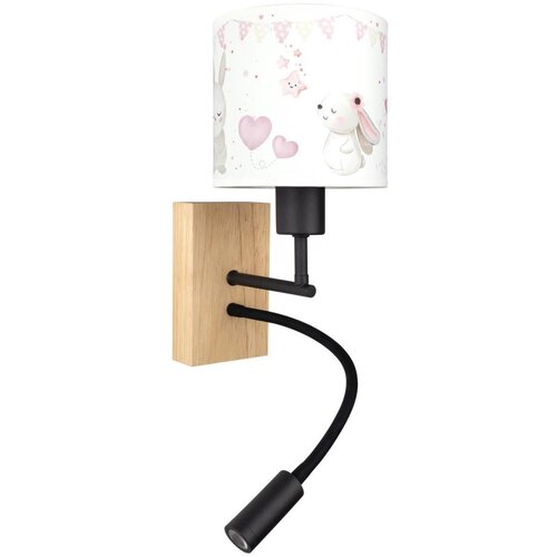 Brilagi LED fleksibilna lampa BOBO WOOD 1xE27/25W/230V + LED/3W hrast/crna/krem/kraljevska. Slike
