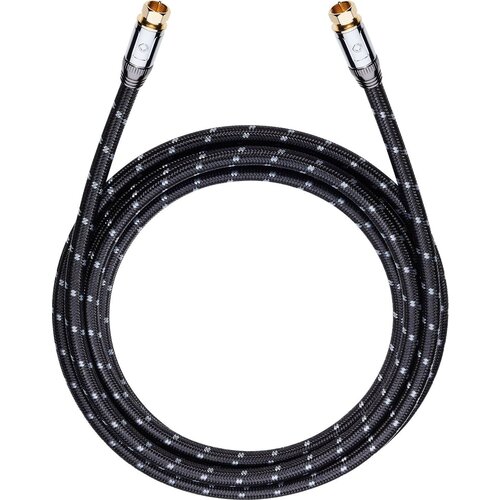 Oehlbach antene\, SAT priključni kabel [1x moški konektor F - 1x moški konektor F] 125 dB pozlačeni konektorji\, obložen črna\, siva XXL® Transmission Ultra, (20542352) Cene
