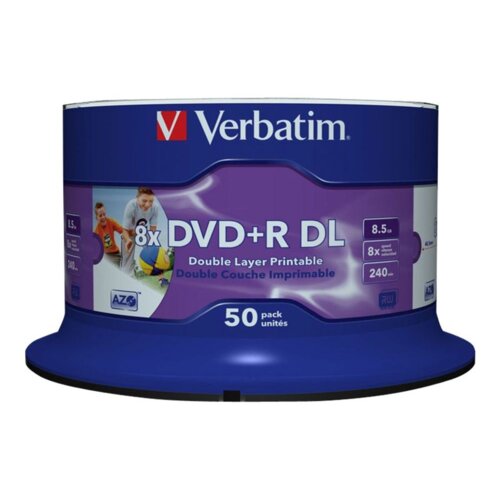 Verbatim 43703 prazni DVD 8,5 GB DVD-R 50 kom Slike
