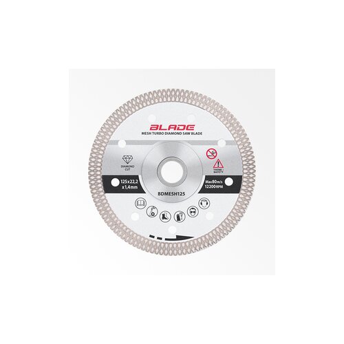  Dijamantski disk za sečenje tvrde keramike (Turbo) - BLADE BDMESH125 Cene