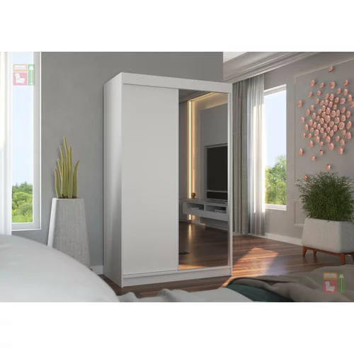 ADRK Furniture Garderobna omara z drsnimi vrati Rewena 120x200x58 cm