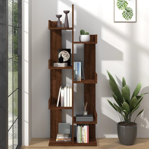 Furnova Knjižna omara 48x25,5x140 cm rjavi hrast konstruiran les, (21932998) Slike
