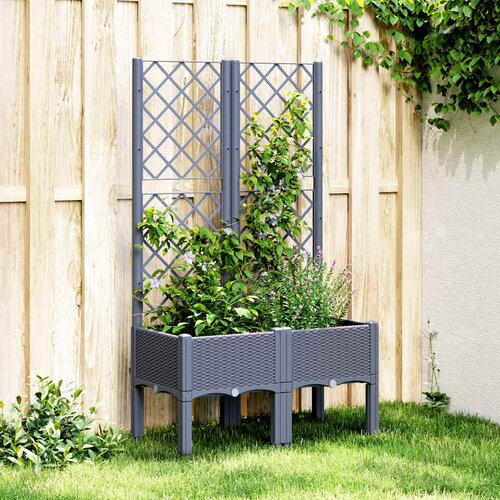  Vrtna sadilica s re&scaron;etkom plava siva 80 x 40 x 142 cm PP Cijene