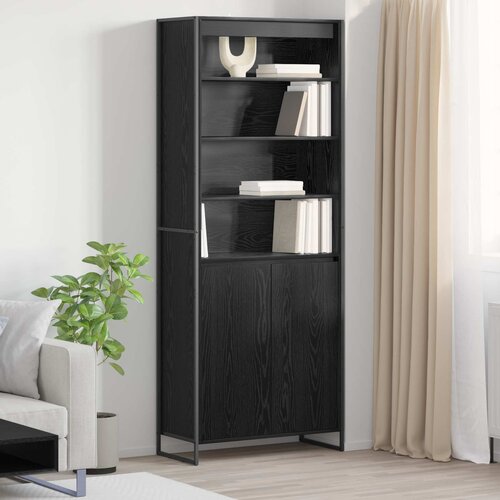  Visoki ormari Crni hrast 79 x 36 x 200 cm Konstruirano drvo Cijene