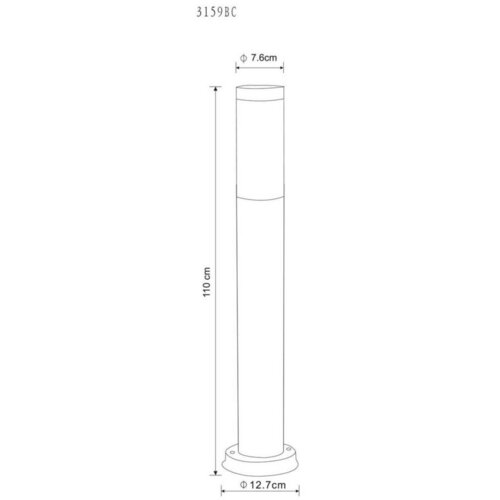 Globo 3159BCS-spolja&amp;scaron;nja lampa sa senzorom BOSTON 1xE27/15W/230V IP44 110cm crna/bakar Slike